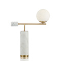 Modern Glass Ball Marble Base Table Lamp For Living Room